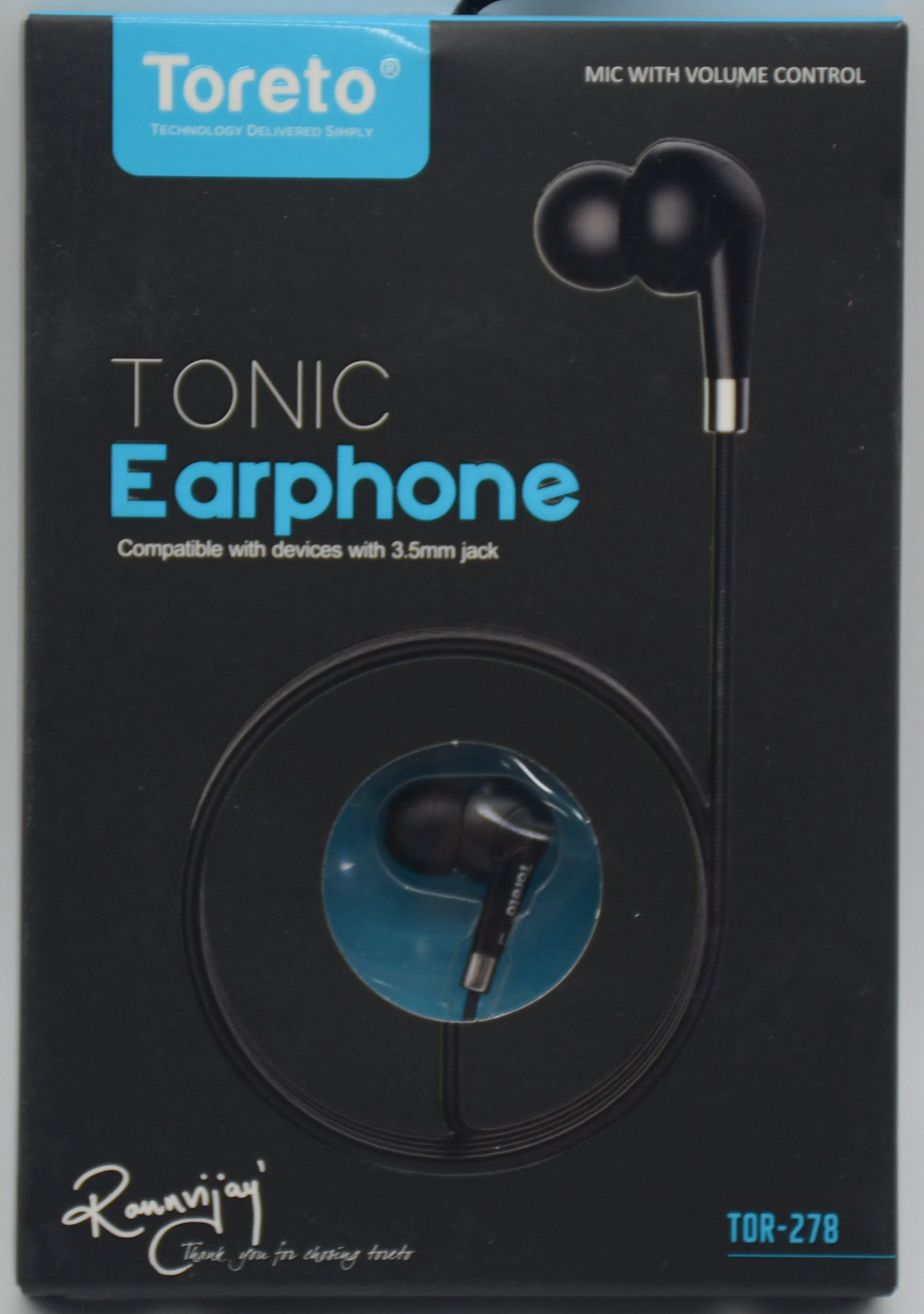 سماعات راس _ تونك - توريتو TORETO TONIC EARPHONE W/MIC TOR-278