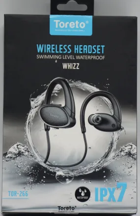 سماعات راس _ مضاد للماء - توريتو TORETO WHIZZ WATERPROOF WIRELESS HEADSET TOR-266
