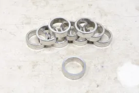 10 x AHEAD HEADSET SPACERS 1" 25.4mm FORK STEERER 10mm ALLOY WASHERS SILVER