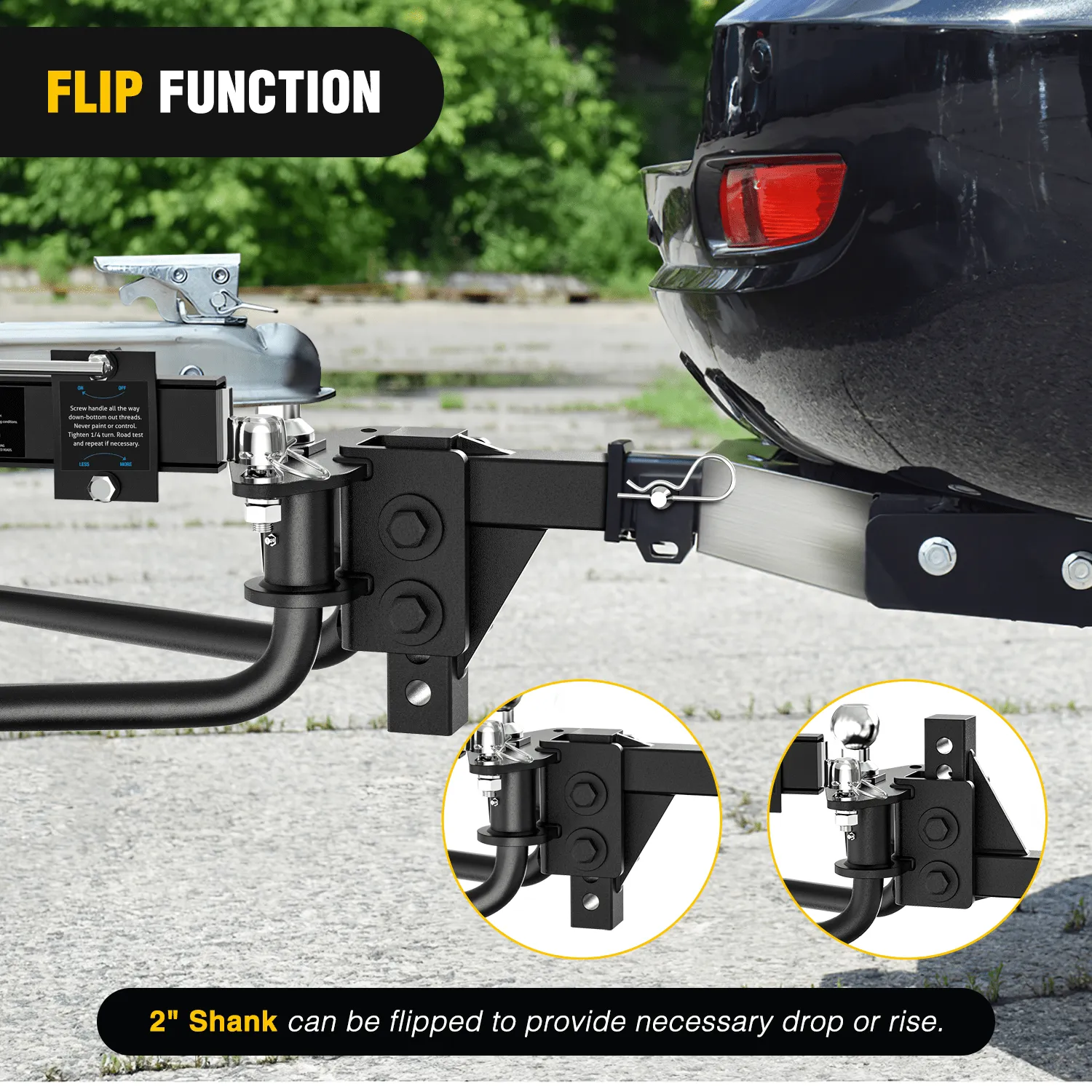 1000 lbs Round Bar Weight Distributing Hitches Kit