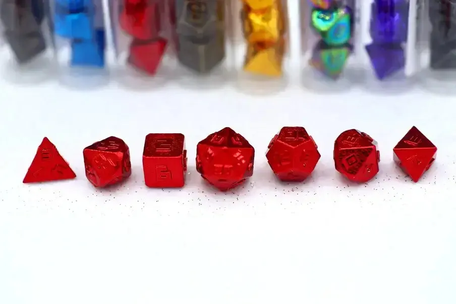 10mm Mini Rpg Dice Set - Red