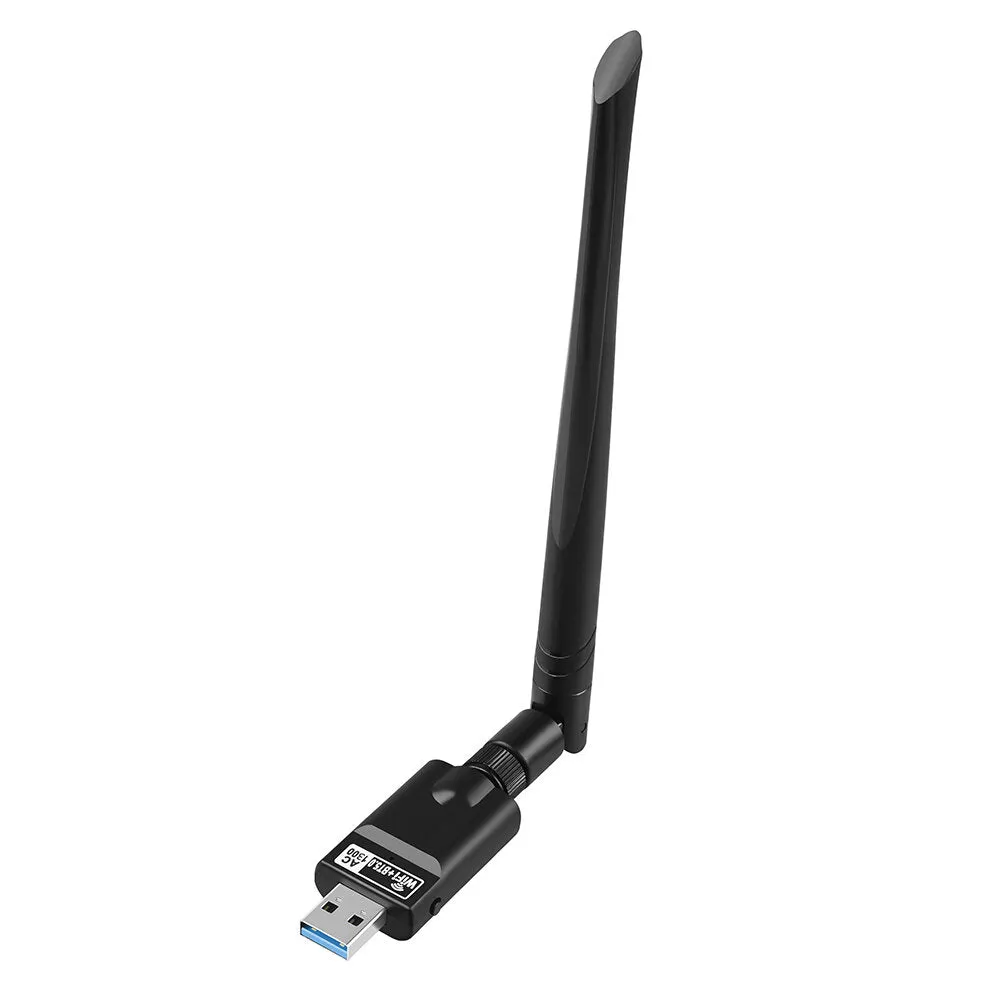 1300Mbps USB3.0 WiFi Adapter Dual Band 2.4G/5.8G WiFi BT5.0 Wireless Networking Card 5dB External Antenna Wireless Transmitter Receiver