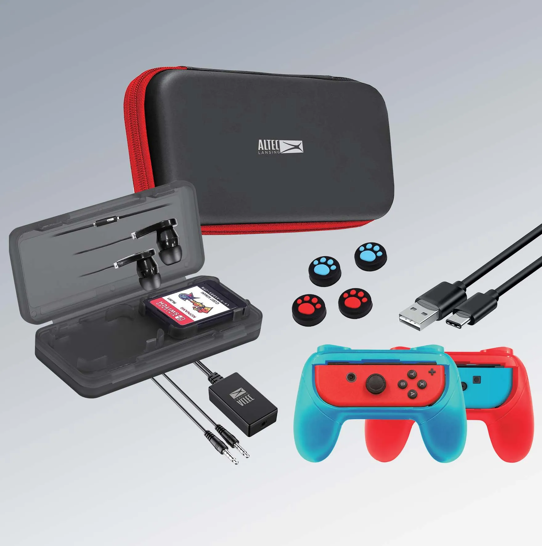 18-Pieces Set: Altec Lansing Nintendo Switch Kit