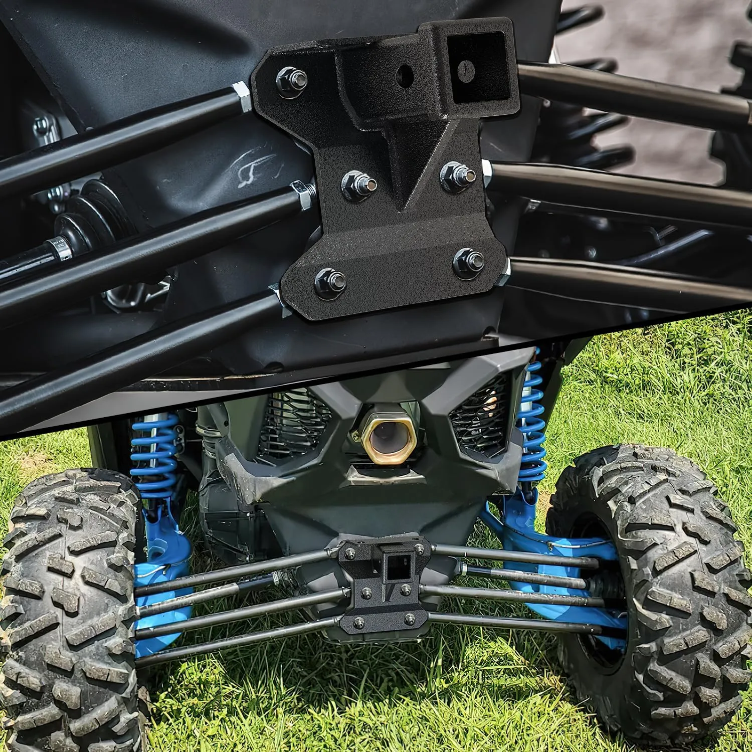 2 Inch Rear Bumper Tow Trailer Hitch Receiver Kit For 2017  Can Am Maverick X3/2017  Can Am Maverick Turbo/Max Turbo/X DS/X RS Turbo