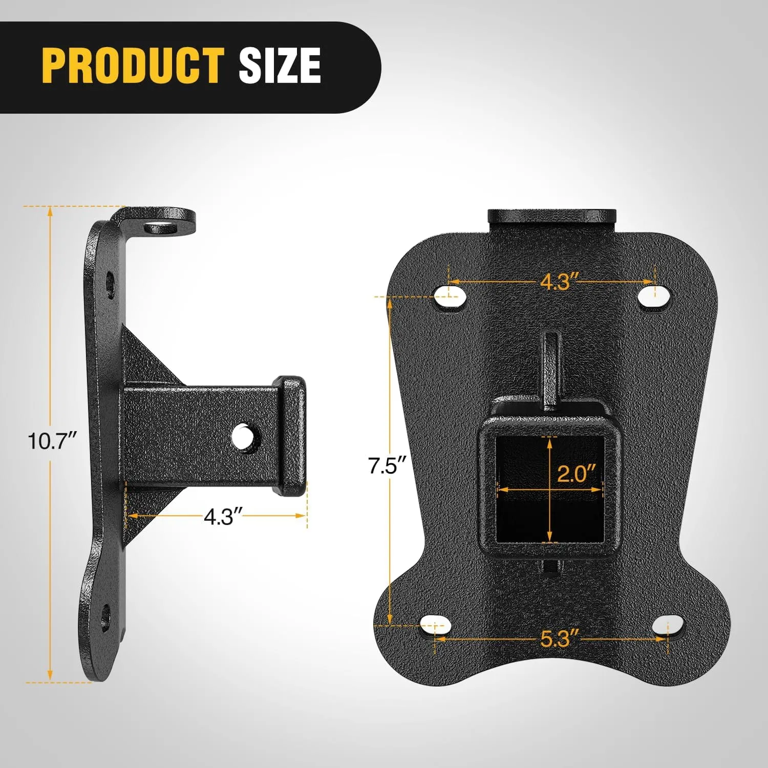 2 Inch Rear Bumper Tow Trailer Hitch Receiver Kit For 2022-2024 Polaris RZR Pro R|2022-2024 Polaris RZR Pro R 4