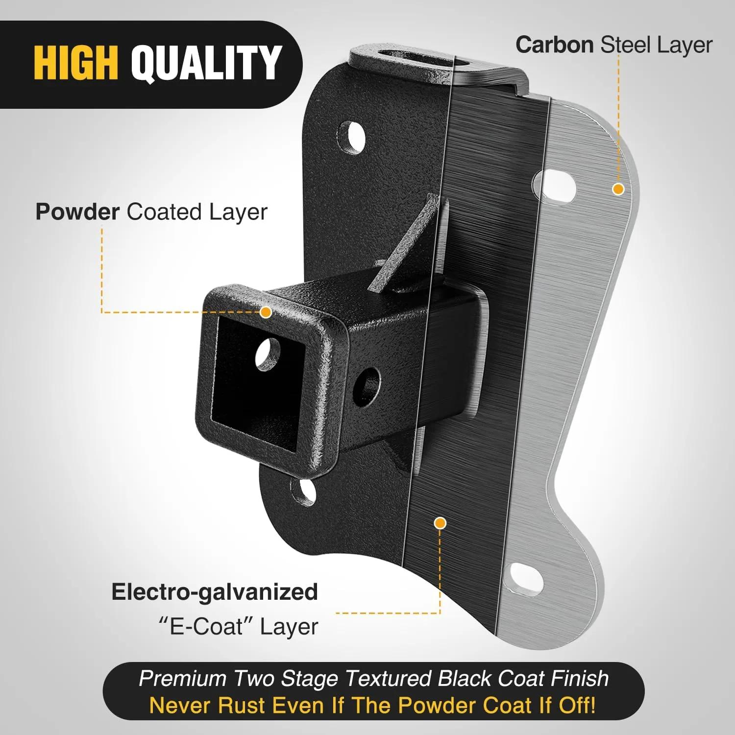 2 Inch Rear Bumper Tow Trailer Hitch Receiver Kit For 2022-2024 Polaris RZR Pro R|2022-2024 Polaris RZR Pro R 4