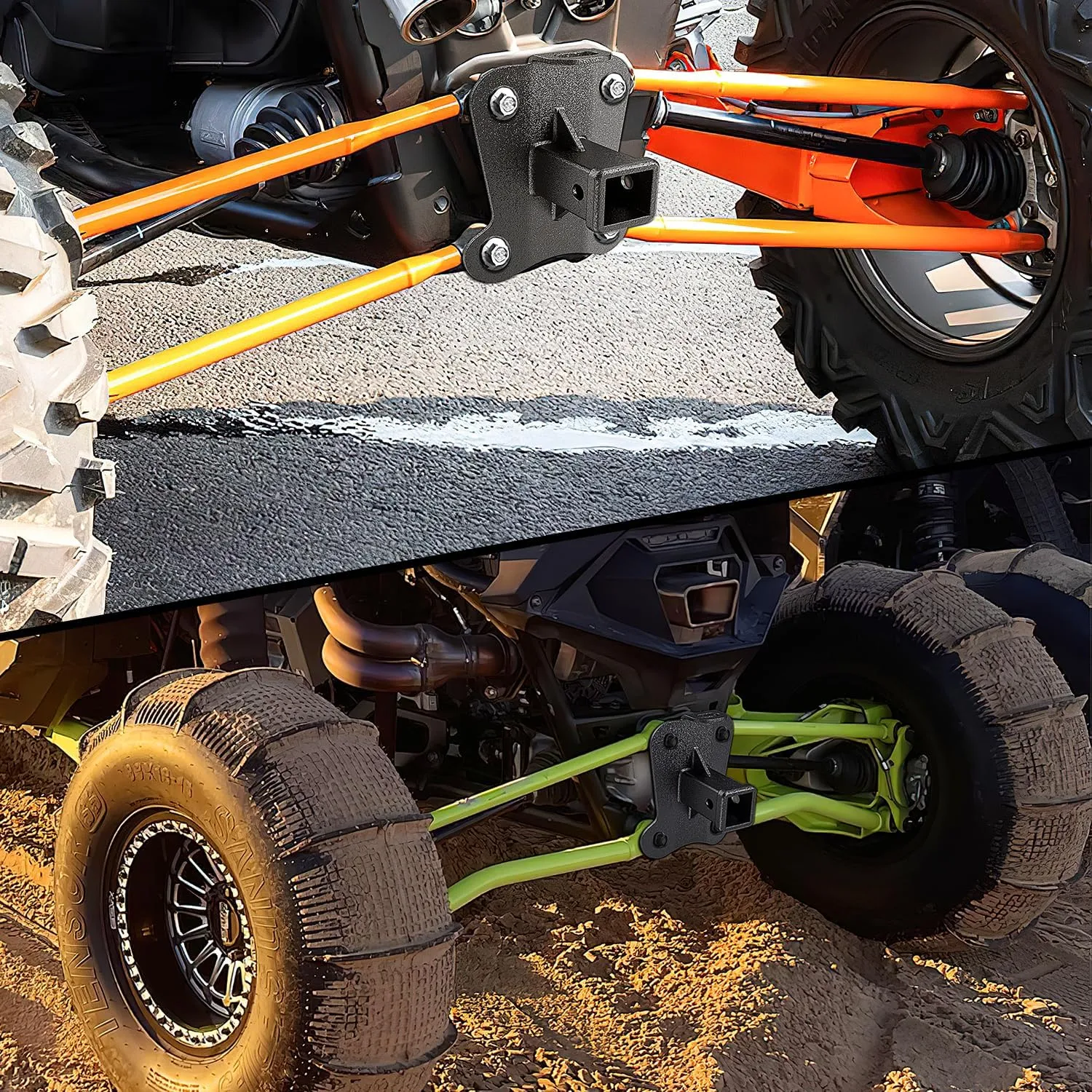 2 Inch Rear Bumper Tow Trailer Hitch Receiver Kit For 2022-2024 Polaris RZR Pro R|2022-2024 Polaris RZR Pro R 4
