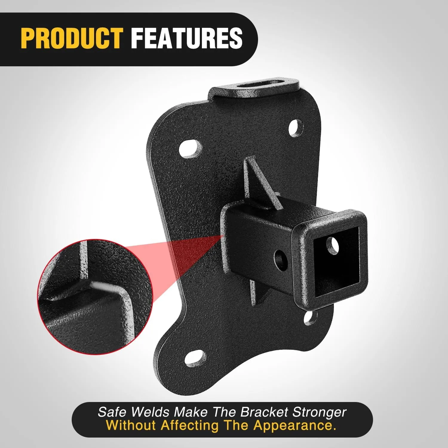 2 Inch Rear Bumper Tow Trailer Hitch Receiver Kit For 2022-2024 Polaris RZR Pro R|2022-2024 Polaris RZR Pro R 4