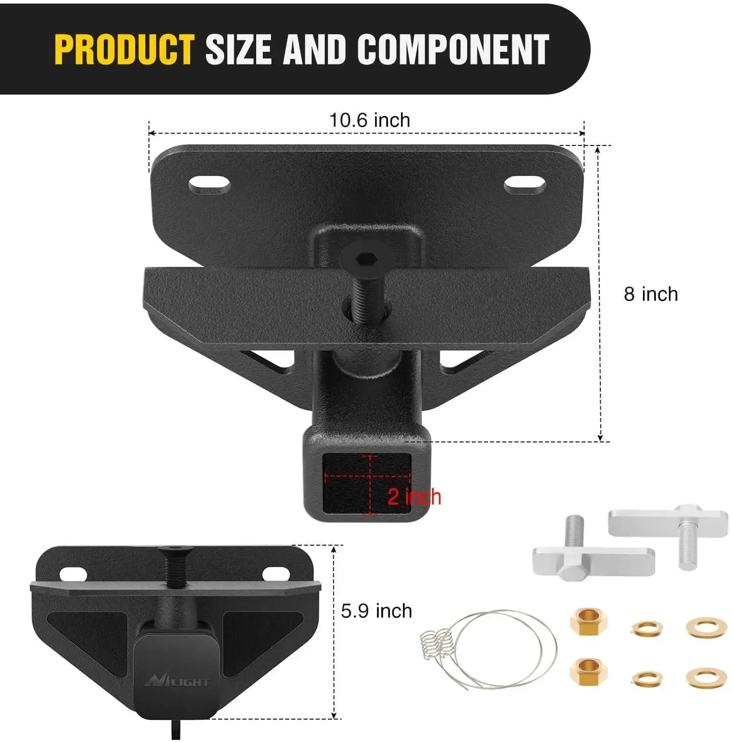 2003-2018 Dodge Ram 1500 2003-2013 Ram 2500/3500 2 Inch Rear Trailer Hitch Receiver Class 3
