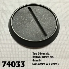 74033: 40mm Round Plastic Gaming Base (10)