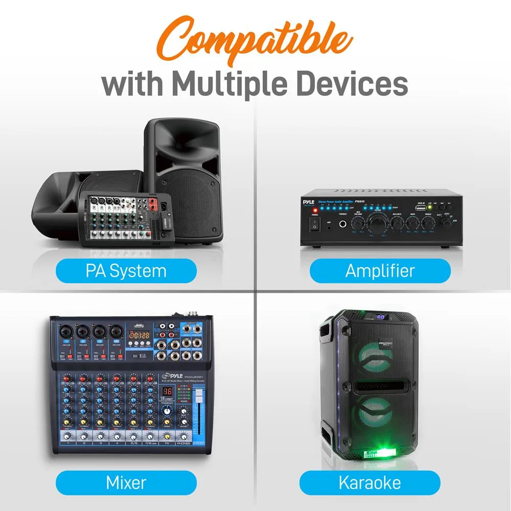 8-Channel Uhf Wireless Microphone & Receiver System, (8) Belt-Packs, (8) Headsets, (8) Lavaliers