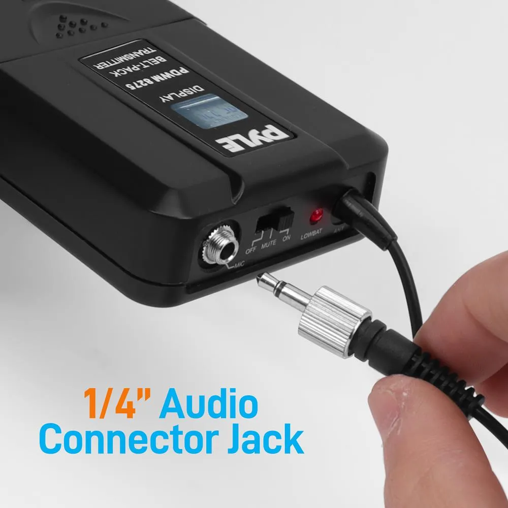 8-Channel Uhf Wireless Microphone & Receiver System, (8) Belt-Packs, (8) Headsets, (8) Lavaliers