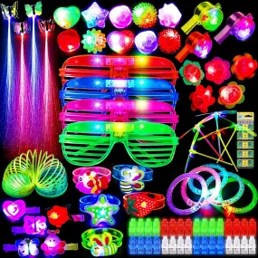 88Pcs LED Light up Toy Party Favors Glow in the Dark Party Supplies
