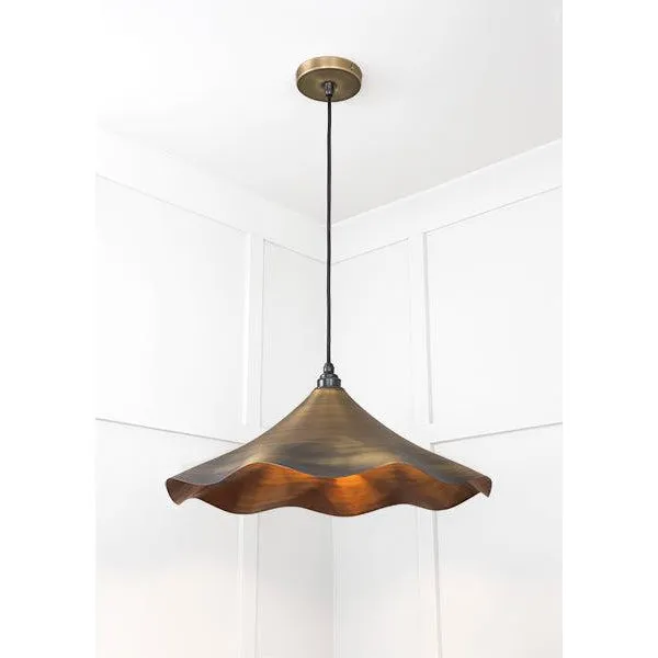 Aged Brass Flora Pendant | From The Anvil