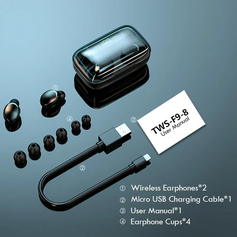 Bluetooth Earphones 2200mAh Charging Box