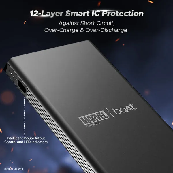 boAt EnergyShroom PB300 Avenger Edition | Powerbank with 10000mAh battery capacity, 12-Layer Smart IC Protection, 22.5W Fast Charging