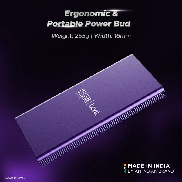 boAt EnergyShroom PB300 Black Panther Edition | 10000mAh Powerbank with 22.5W Fast Charging, 12-Layer Smart IC Protection, Universal Compatibility