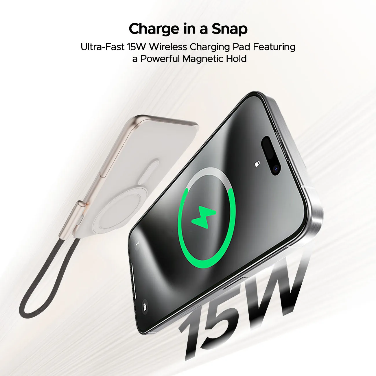 boAt EnergyShroom PB330  Magnacharge | 10000mAh magnetic wireless power bank with 15 W wireless charging, LED battery display, 12 Layer Smart IC Protection