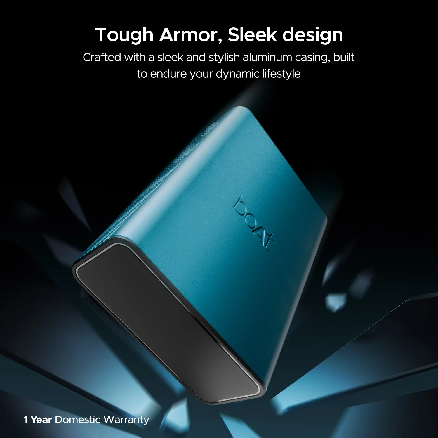 boAt Energyshroom PB400 Pro | 20000 mAh Powerbank with 2-way 22.5W fast charging,Pass-Through Charging, 12-Layer Smart IC Protection, Aluminium Casing & Compact