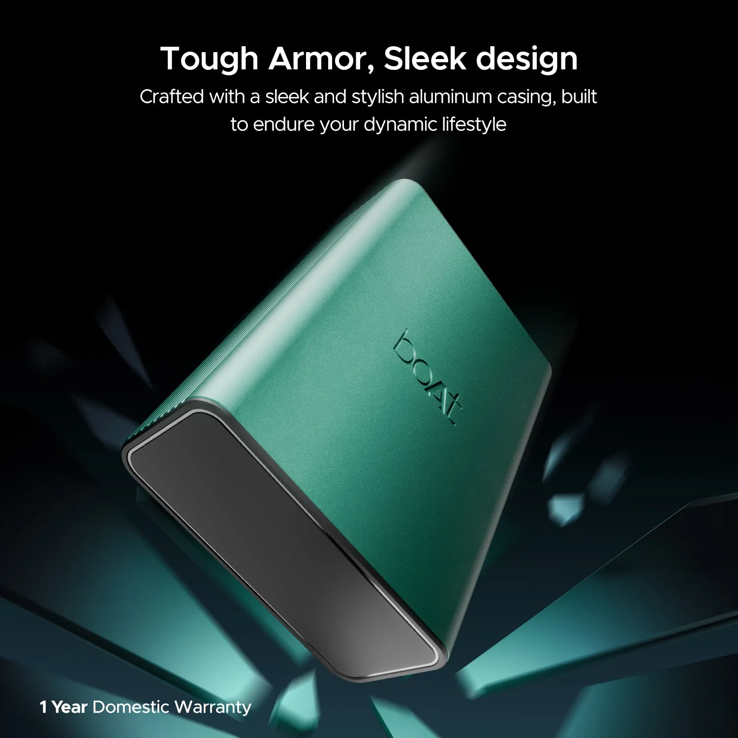 boAt Energyshroom PB400 Pro | 20000 mAh Powerbank with 2-way 22.5W fast charging,Pass-Through Charging, 12-Layer Smart IC Protection, Aluminium Casing & Compact