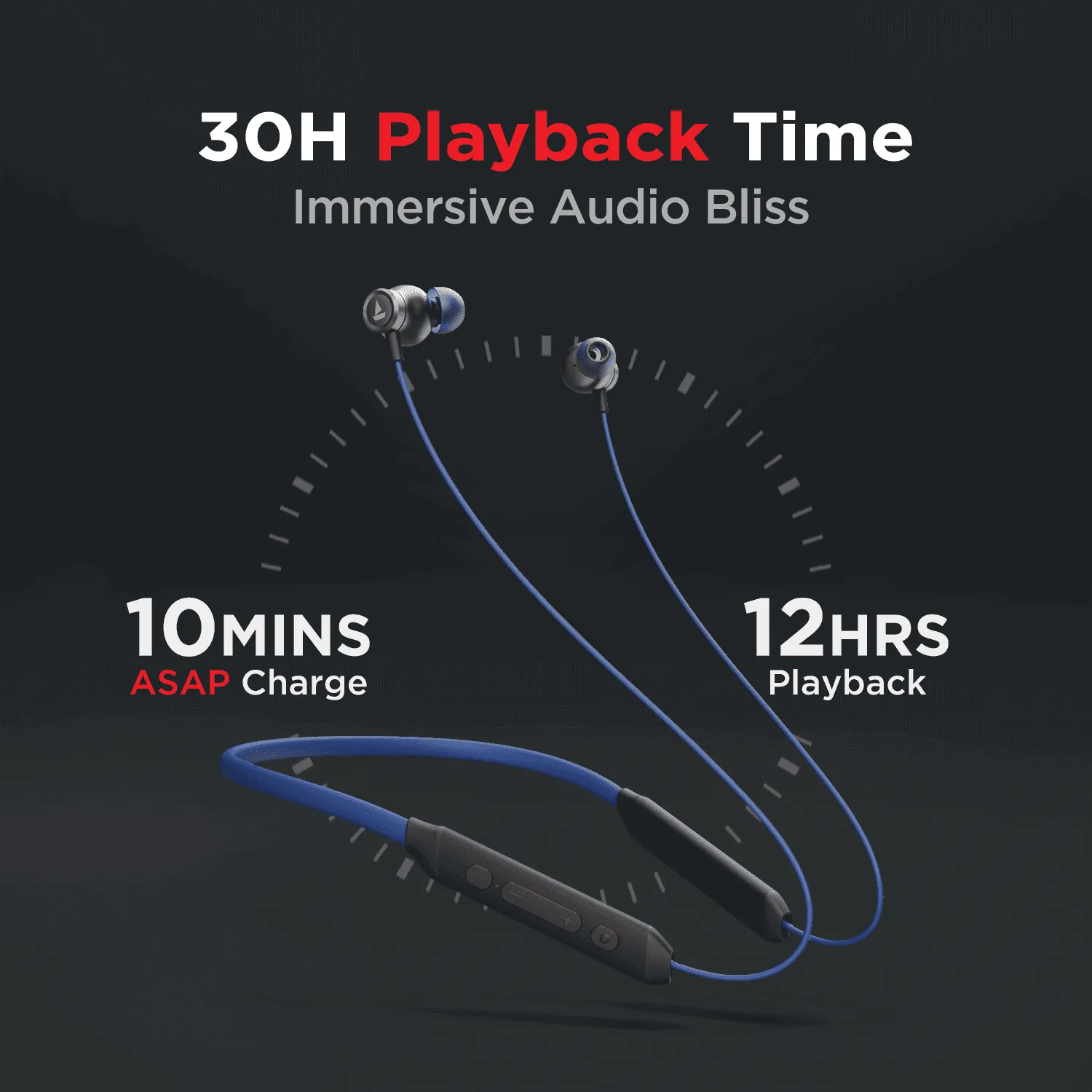 boAt Rockerz 205 Pro | Bluetooth Earphone with 10mm Drivers, Upto 30 Hour Playback, Lightweight Magnetic Earbuds