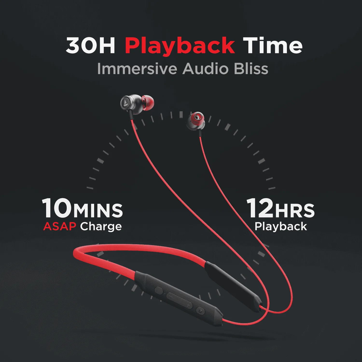boAt Rockerz 205 Pro | Bluetooth Earphone with 10mm Drivers, Upto 30 Hour Playback, Lightweight Magnetic Earbuds