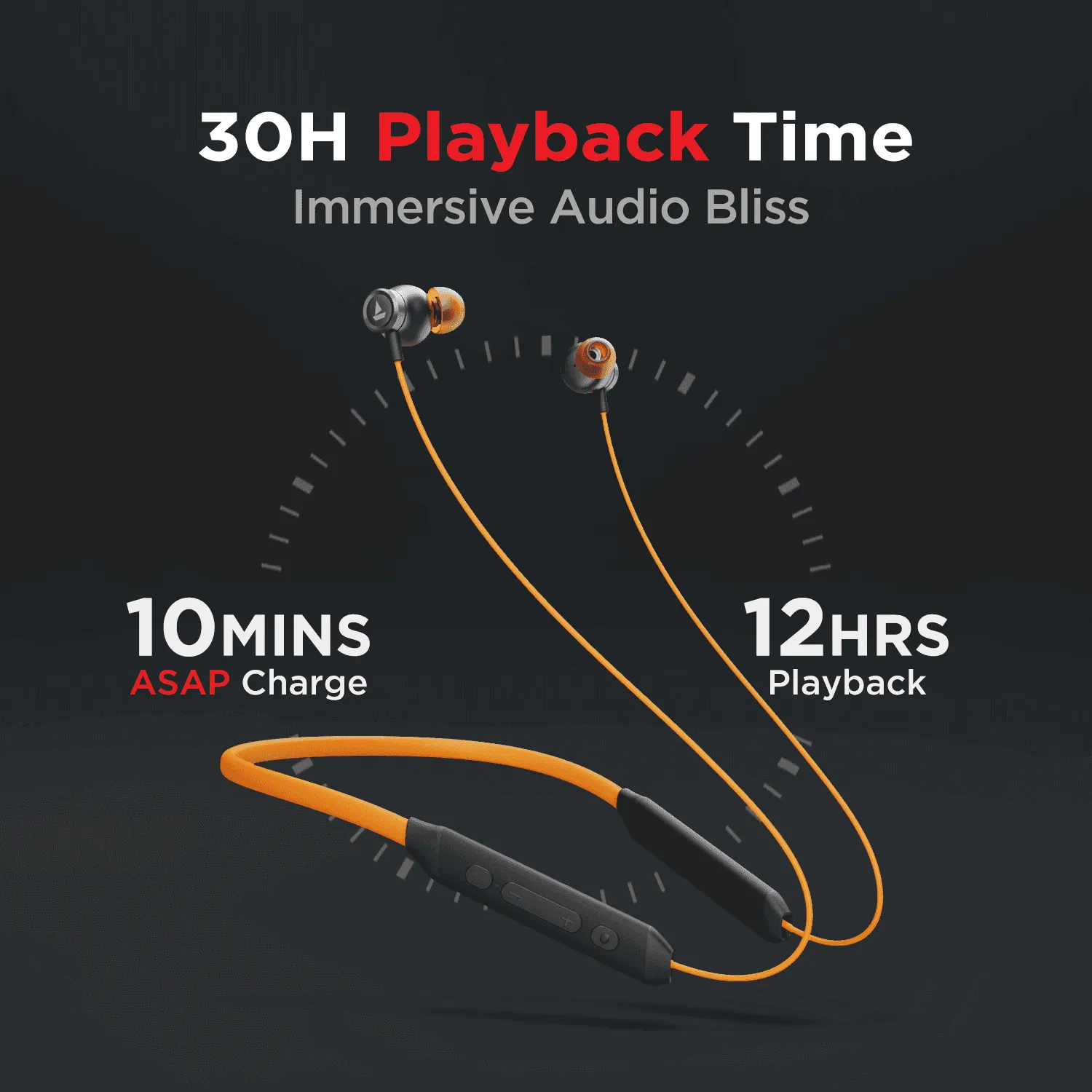 boAt Rockerz 205 Pro | Bluetooth Earphone with 10mm Drivers, Upto 30 Hour Playback, Lightweight Magnetic Earbuds