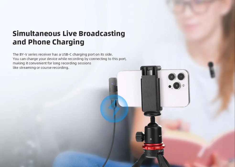 BOYA BY-V1 Wireless Lavalier Microphone for iPhone