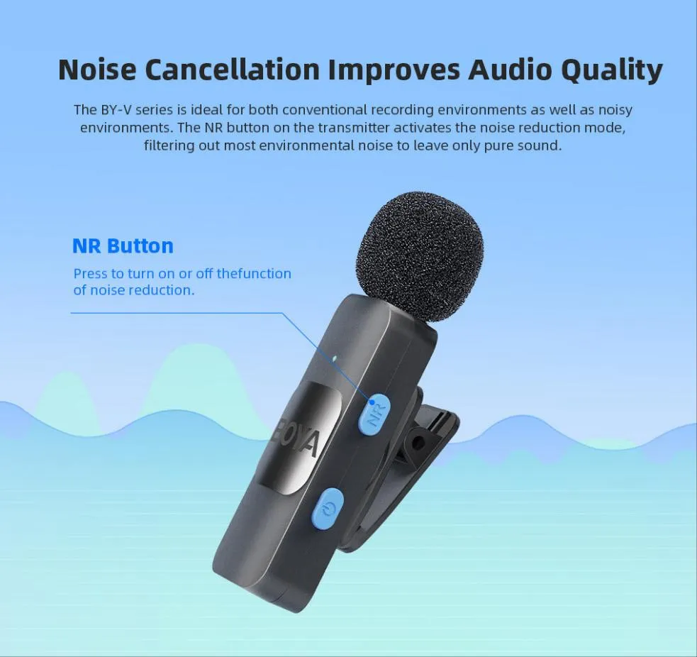 BOYA BY-V1 Wireless Lavalier Microphone for iPhone