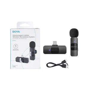 BOYA BY-V1 Wireless Lavalier Microphone for iPhone