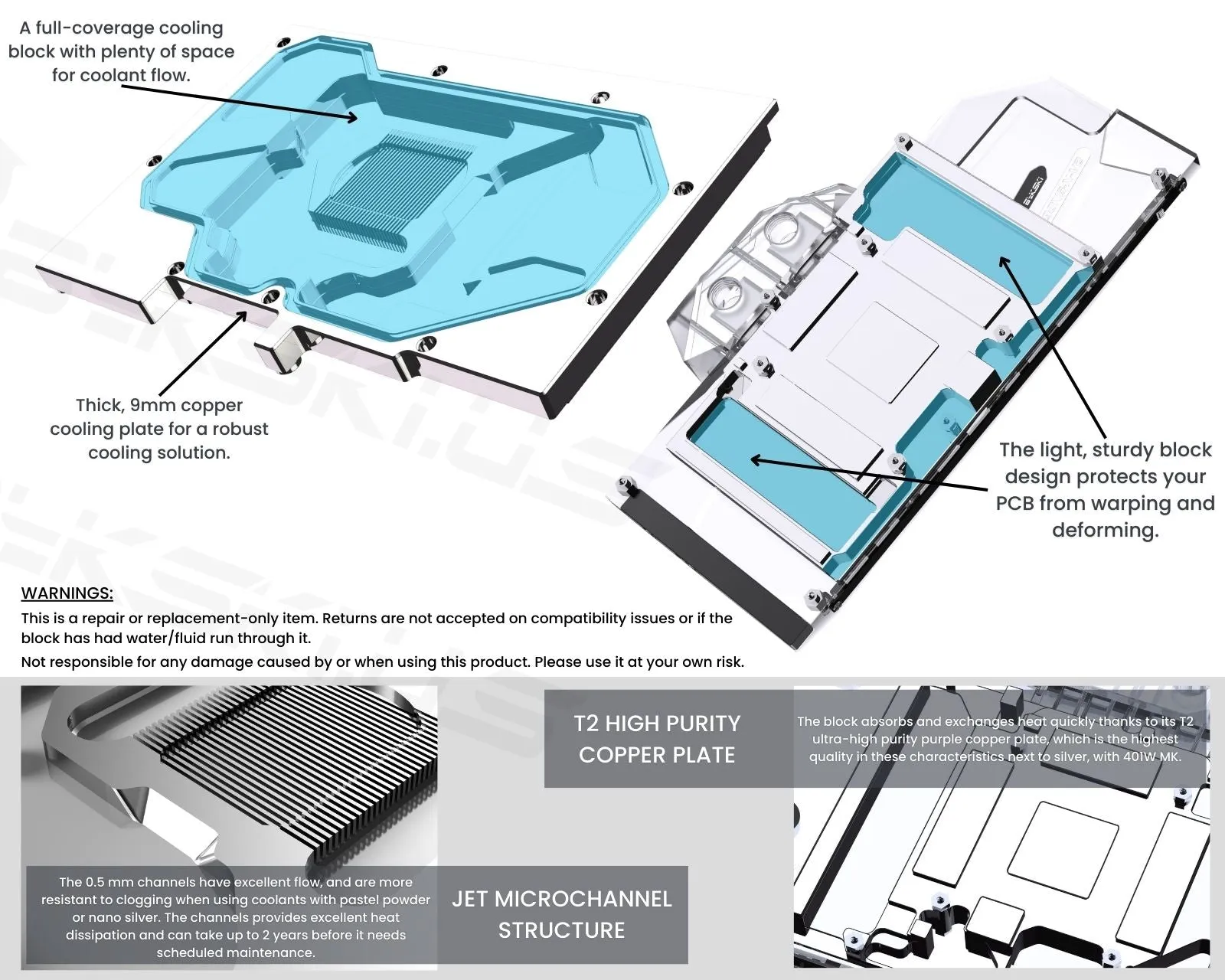 Bykski Full Coverage GPU Water Block and Backplate For ASUS STRIX GeForce RTX 4070/SUPER 012G GAMING (SELECT MODELS ONLY) (N-AS4070SSTRIX-X)