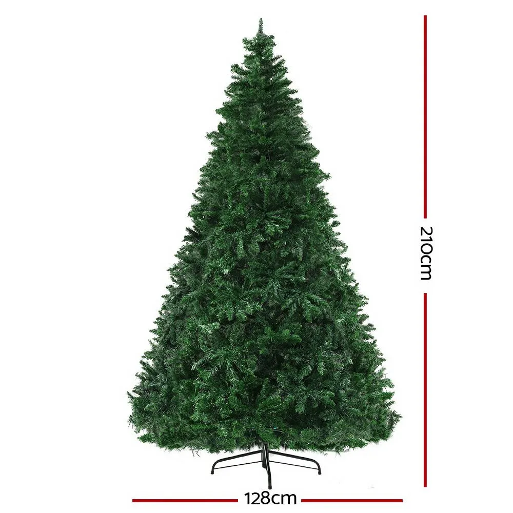 Christmas Tree 2.1M Green With 1134 LED Lights Multi Colour