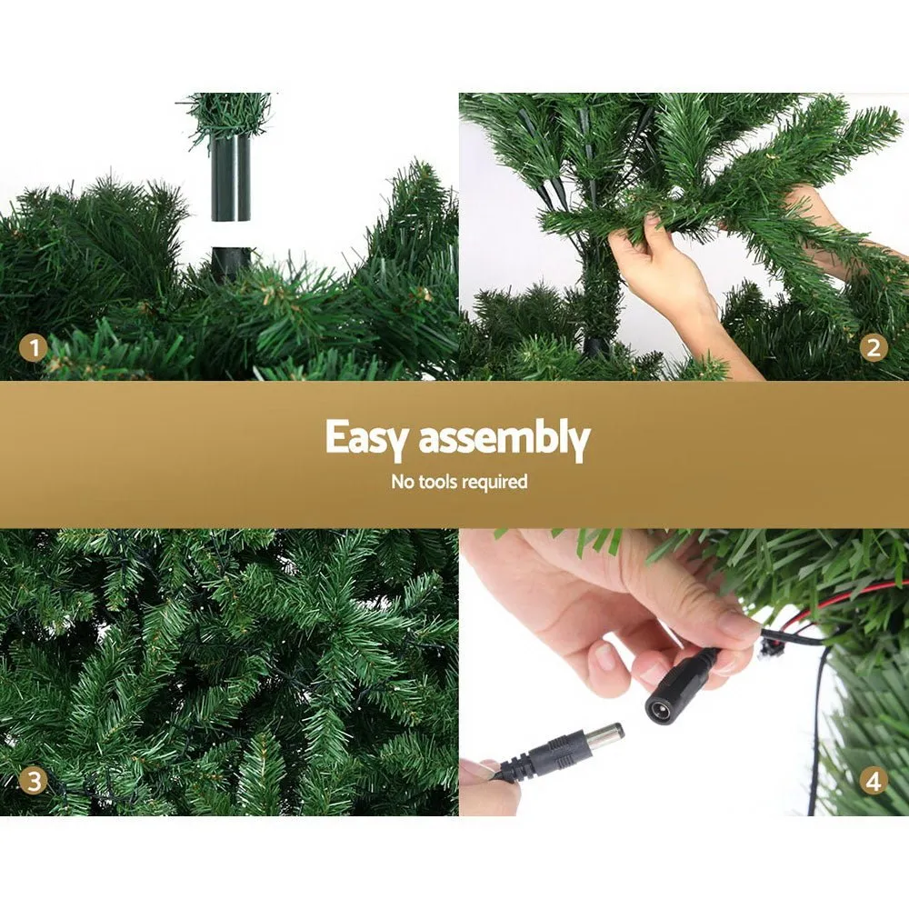 Christmas Tree 2.1M Green With 1134 LED Lights Multi Colour