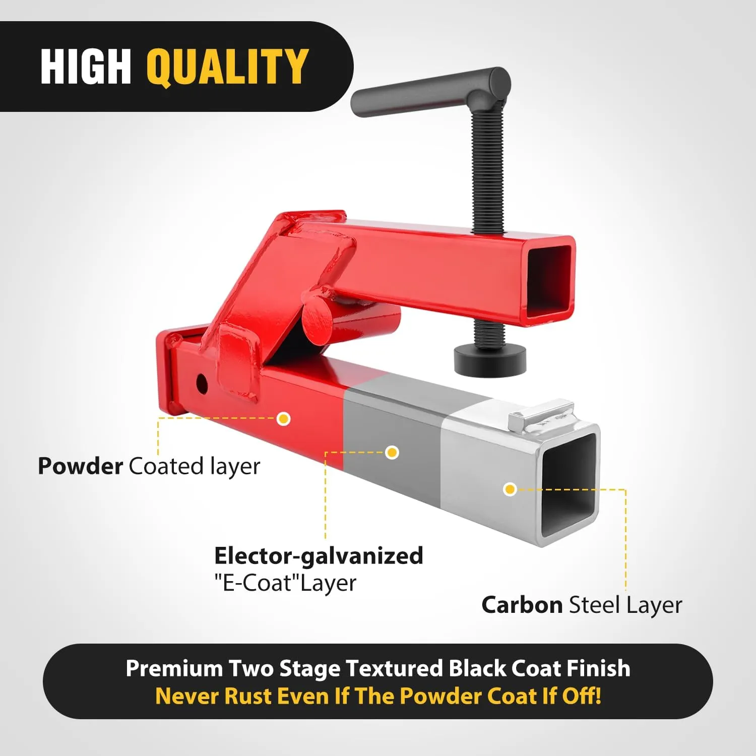 Clamp On Trailer Hitch 2 Inch Ball Mount Receiver Tractor Bucket