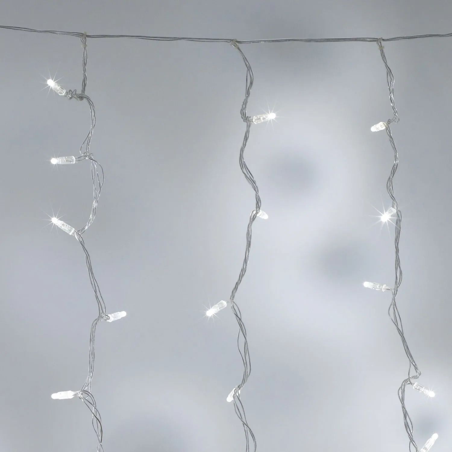 Core Connect 16m x 1m 768 White Connectable Curtain Lights Clear Cable