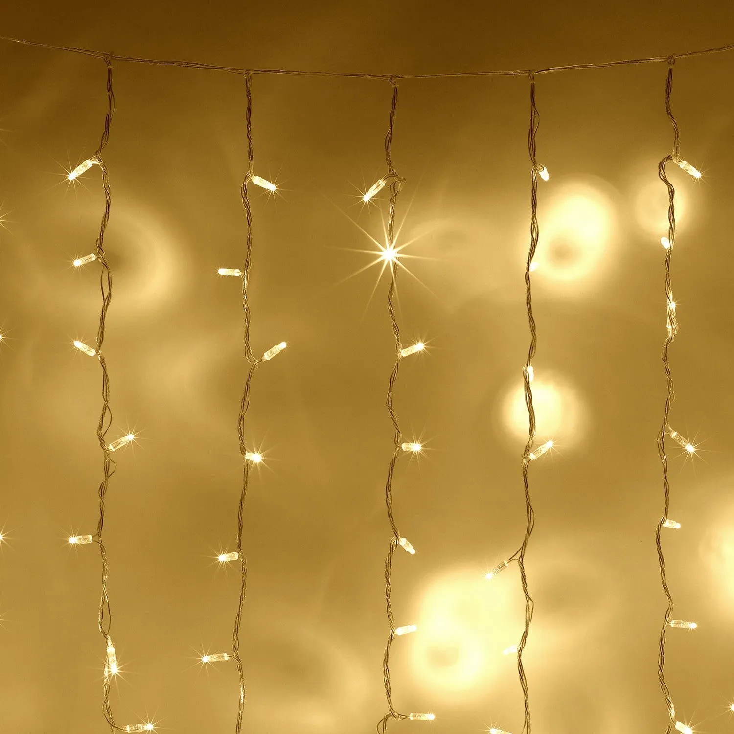 Core Connect 2m x 3m 288 Warm White Connectable Curtain Lights Clear Cable