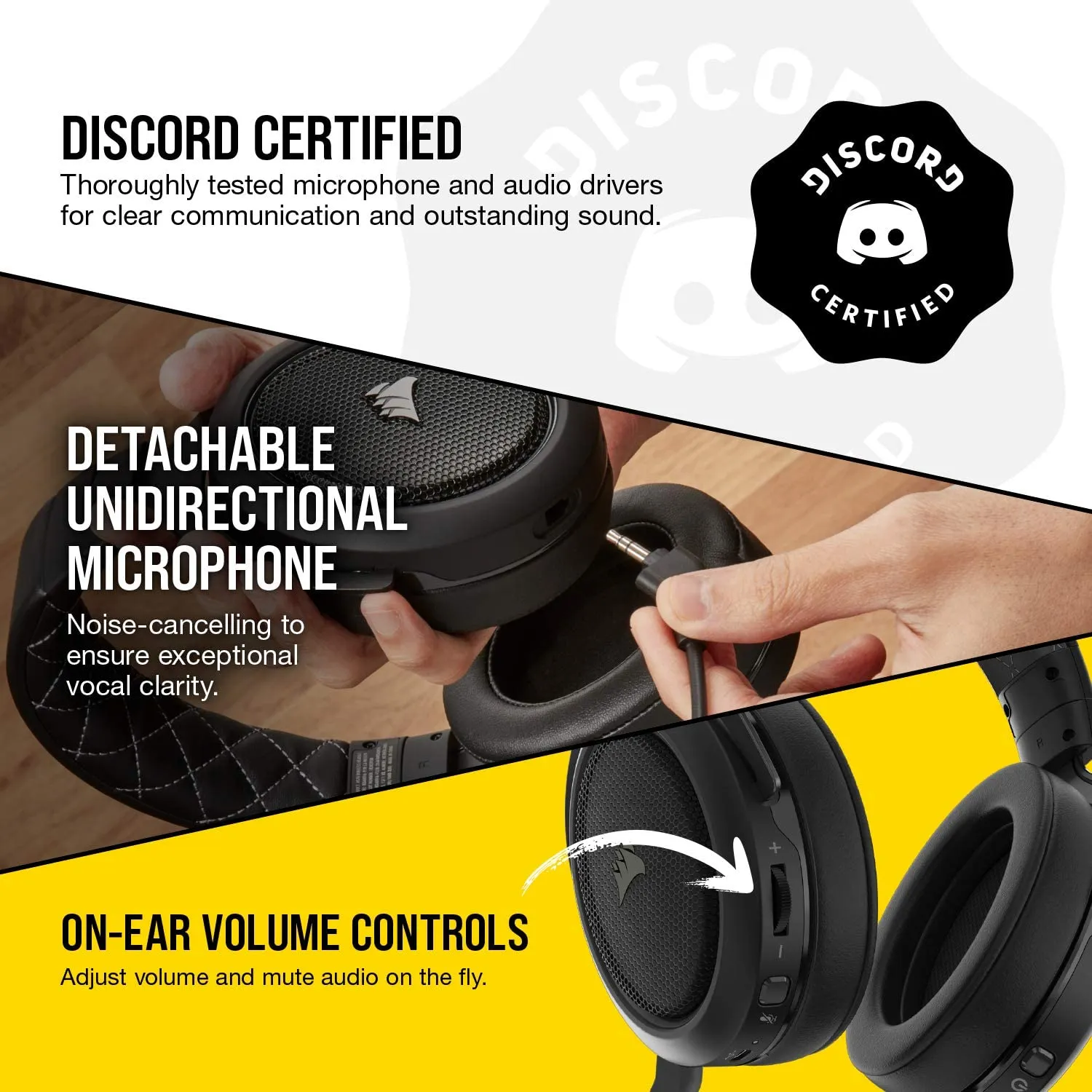 Corsair Headset HS70 Pro Wireless Gaming Headset - 7.1 Surround Sound Headphones for PC, PS5, and PS4 - Discord Certified - 50mm Drivers (Black)