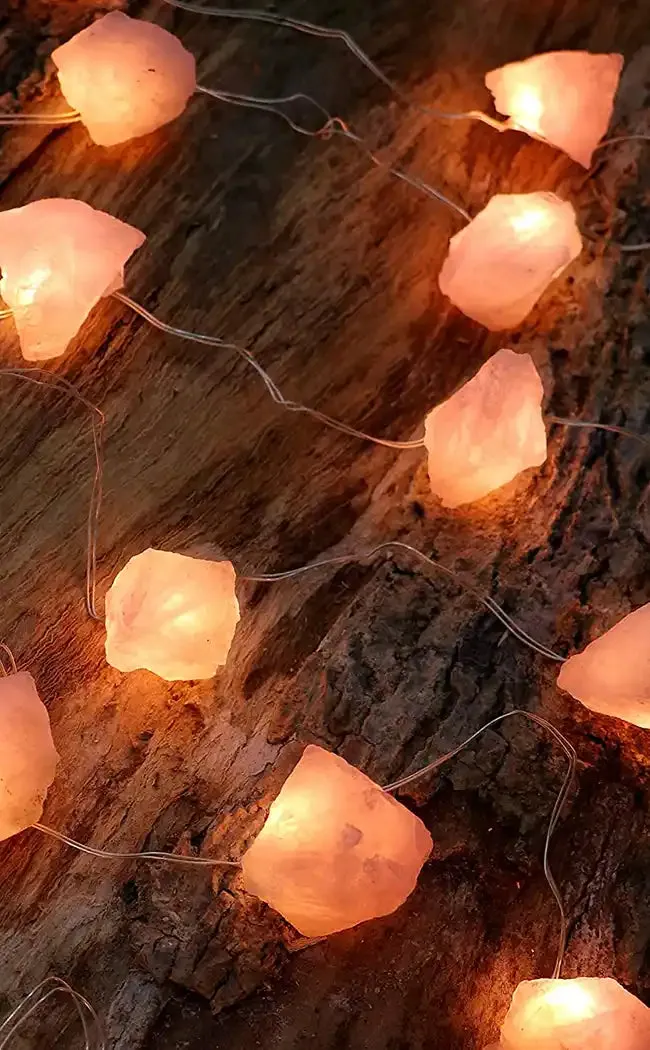 Crystal String Lights | Rose Quartz