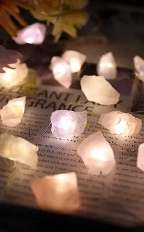 Crystal String Lights | Rose Quartz