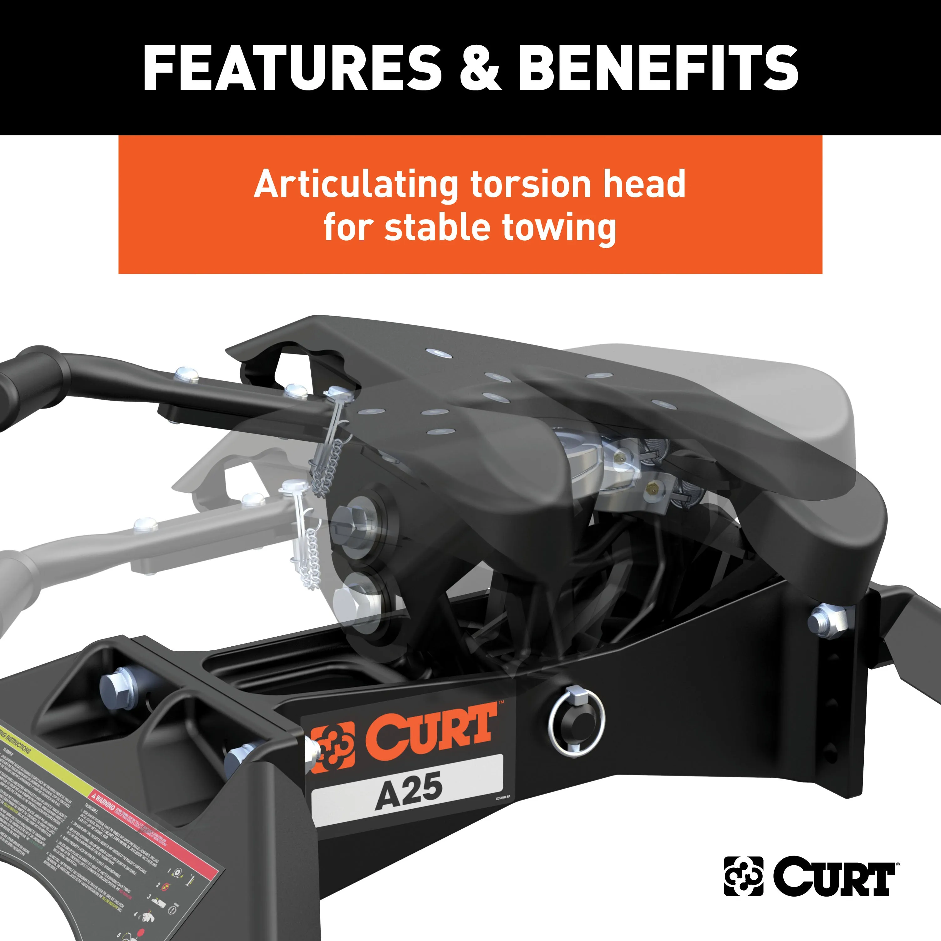 CURT 16180 CURT 16180 A25 5th Wheel Hitch; 25;000 lbs