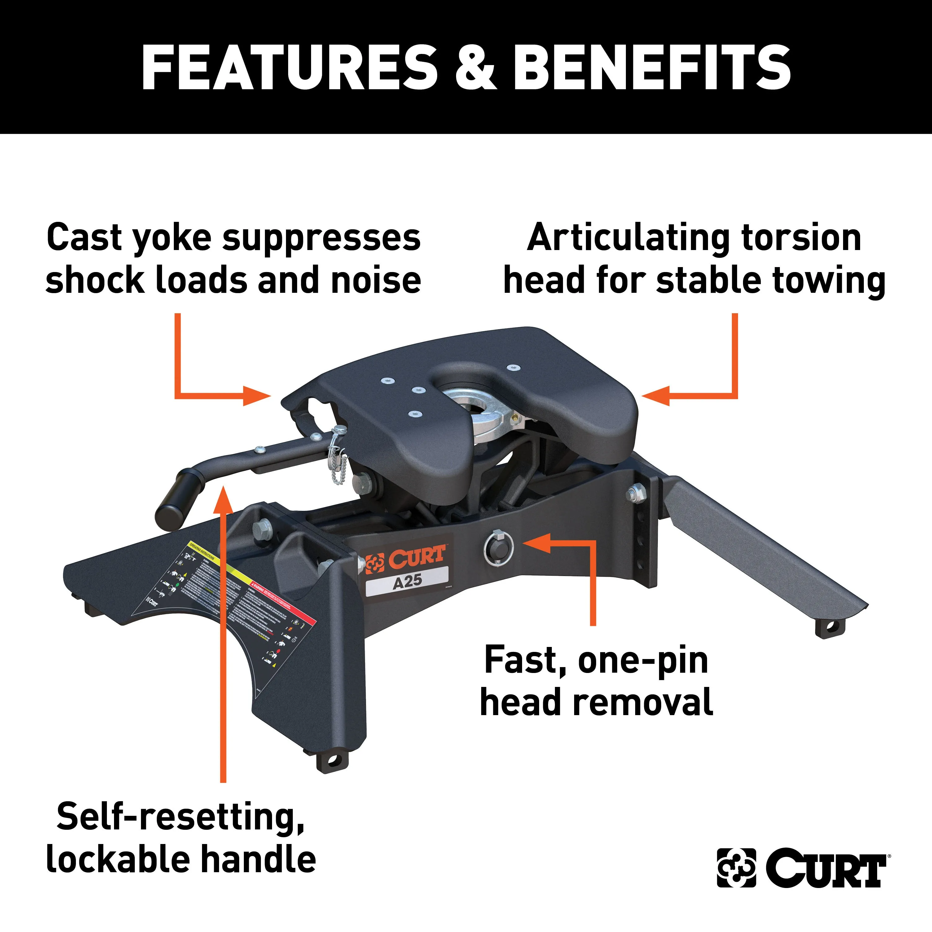 CURT 16180 CURT 16180 A25 5th Wheel Hitch; 25;000 lbs