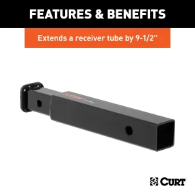 CURT 45775 Receiver Tube Adapter (2in. to 1-1/4in. Shank; 3;500 lbs. GTW; 9-1/2in. Length)