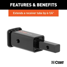 CURT 45785 Receiver Tube Adapter (1-1/4in. to 2in. Shank; Not for Towing Use; 6-1/4in. Leng