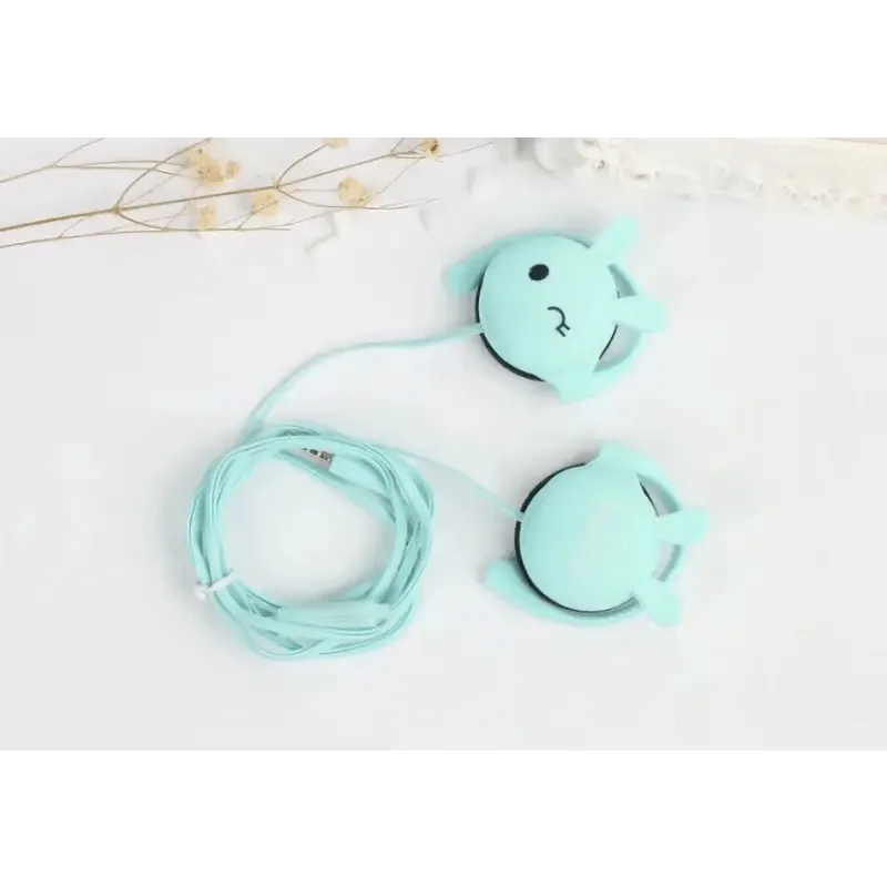 Cute Bunny Earphones: High-Quality ABS Over-Ear Headphones