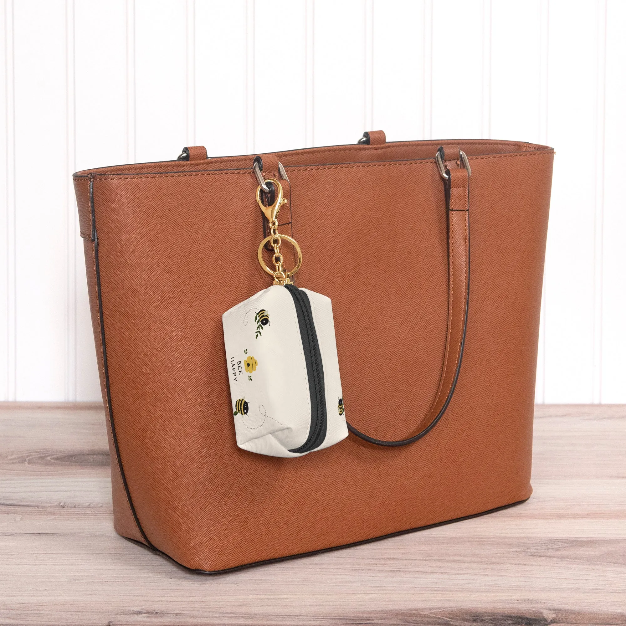 Don't Worry Bee Happy Key Chain Pouch