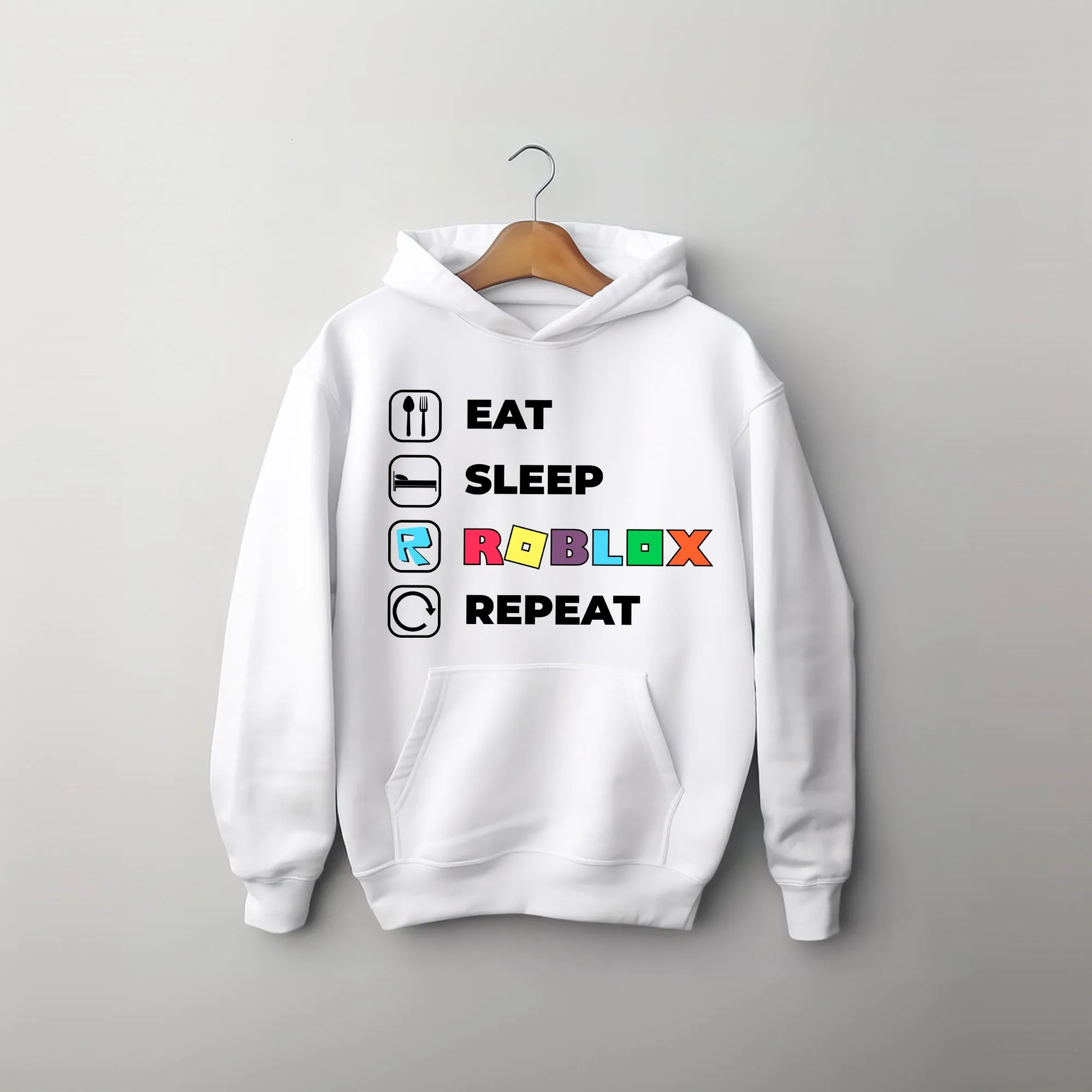 Eat Sleep Roblox Repeat Toddler Hoodie
