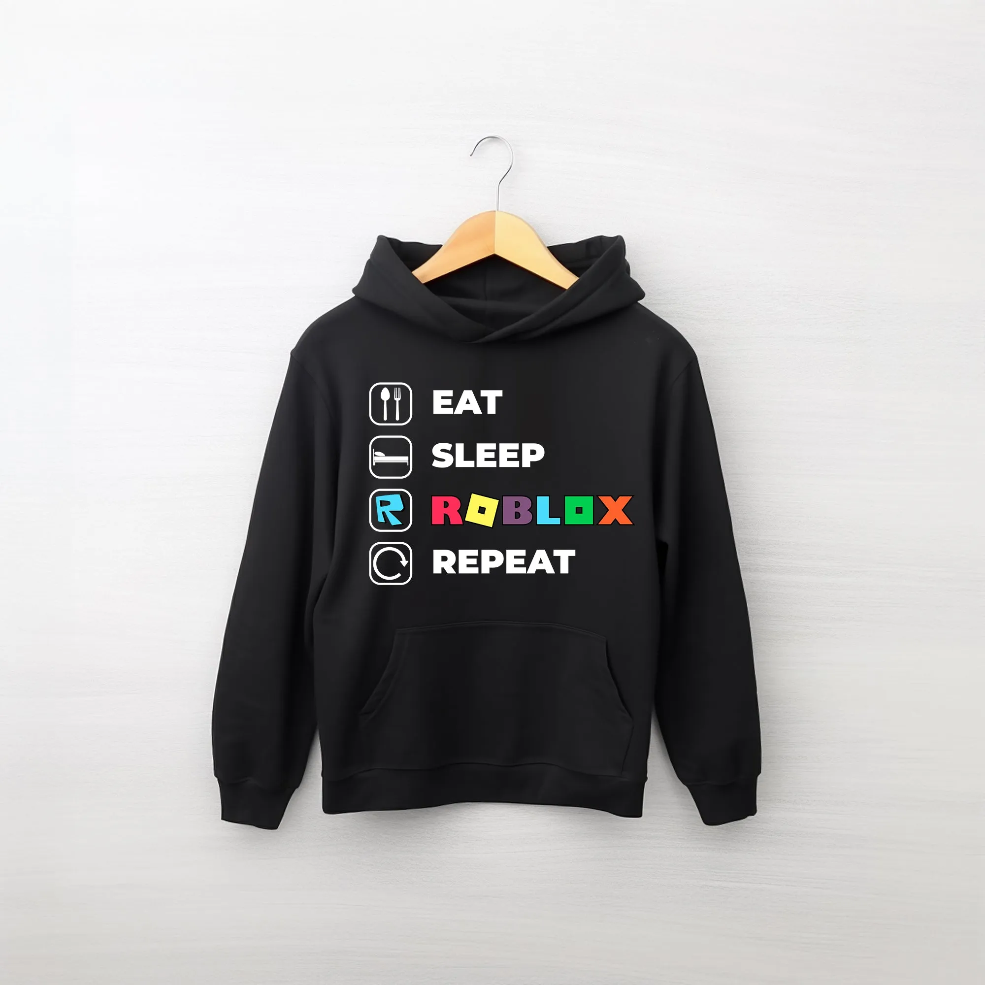Eat Sleep Roblox Repeat Toddler Hoodie