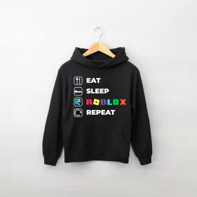 Eat Sleep Roblox Repeat Toddler Hoodie