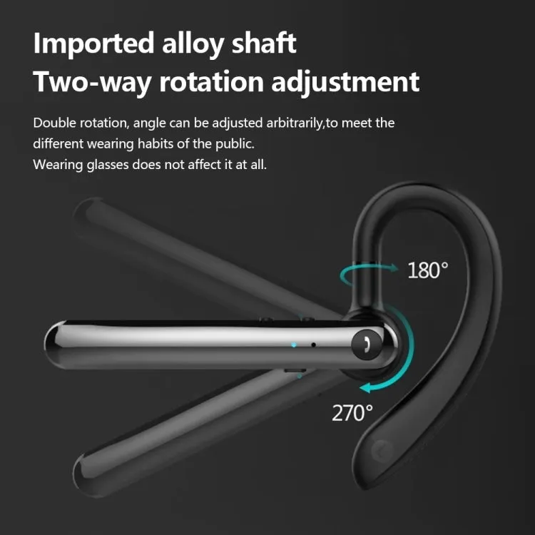 F990 Bluetooth 5.0 Wireless Earbuds with 180-Degree Rotating Hook and Noise Cancellation for Professional Use