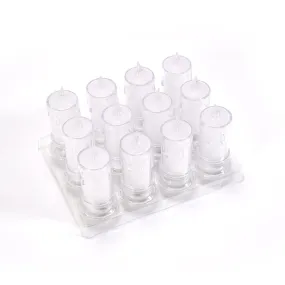 Flameless Melted Design Plastic Swing Candle(Set of 12Pcs)